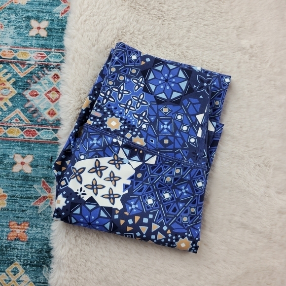 Aerie Blue Printed Leggings Small - Picture 6 of 6